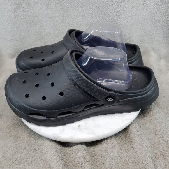 Skechers Shoes Mens Size 11 Foamies Black Slip On Clogs main image 9